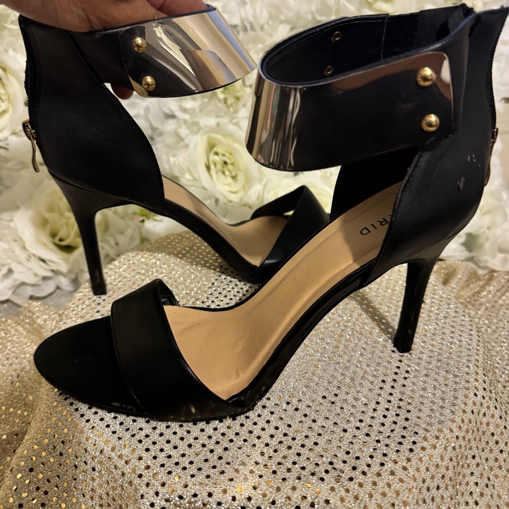 Chic Black and Silver Heels